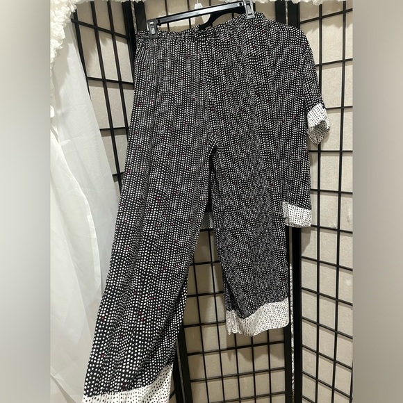Donna Karan Black and White Polka Dot PAJAMA Sleepwear FEMININE, WOMEN SIZE L - Picture 7 of 10